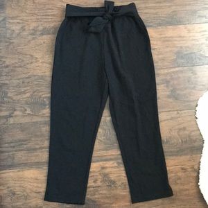 black flared out pants